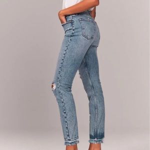 Abercrombie ripped mom jeans
